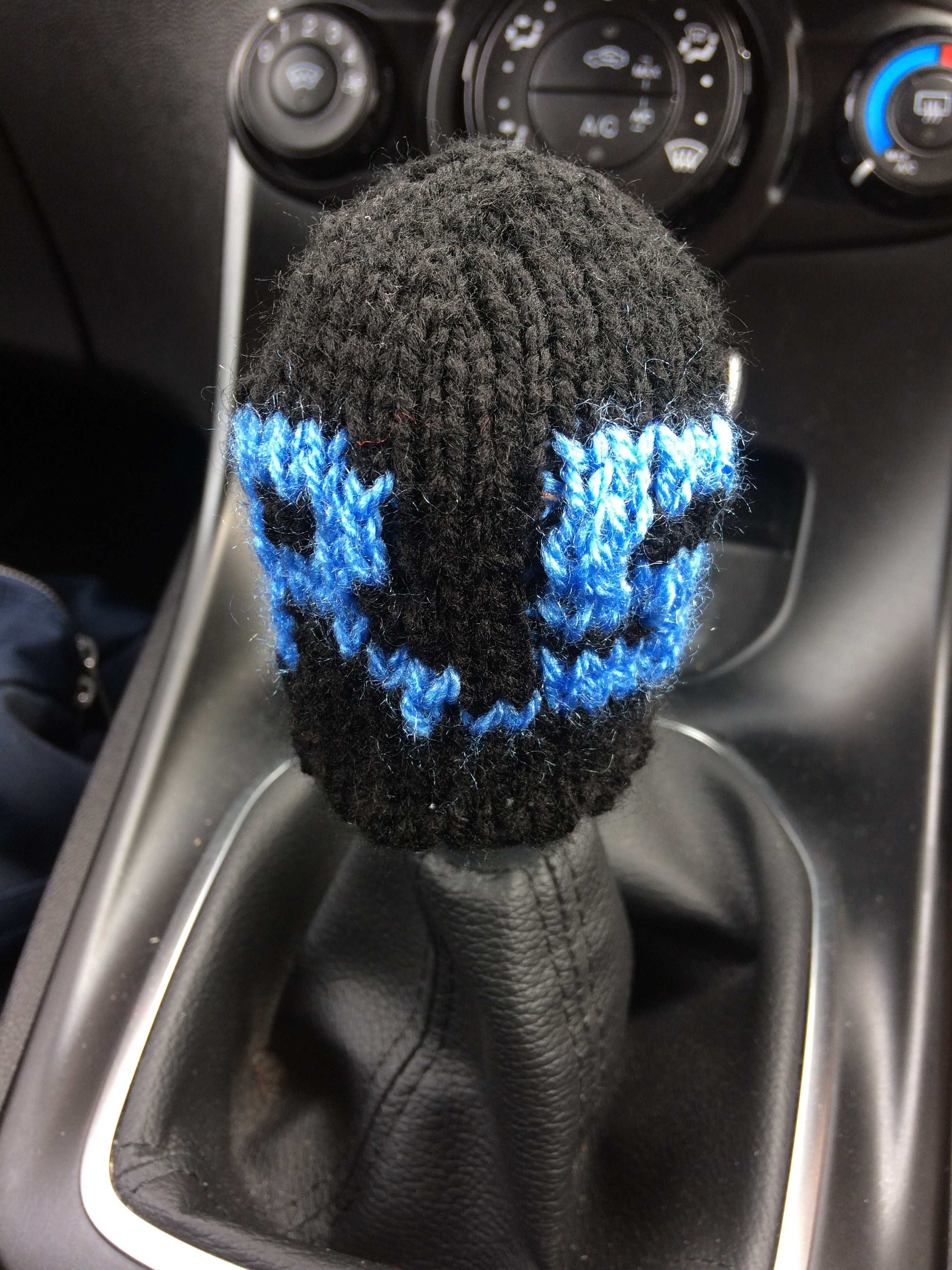 Proform Ford Focus / Renault Clio RS Gear Knob Cosie - Black/Light Blue